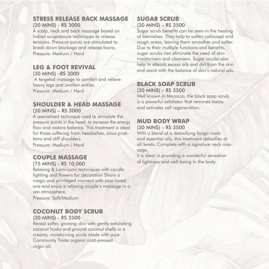 Spa Menu — page 9