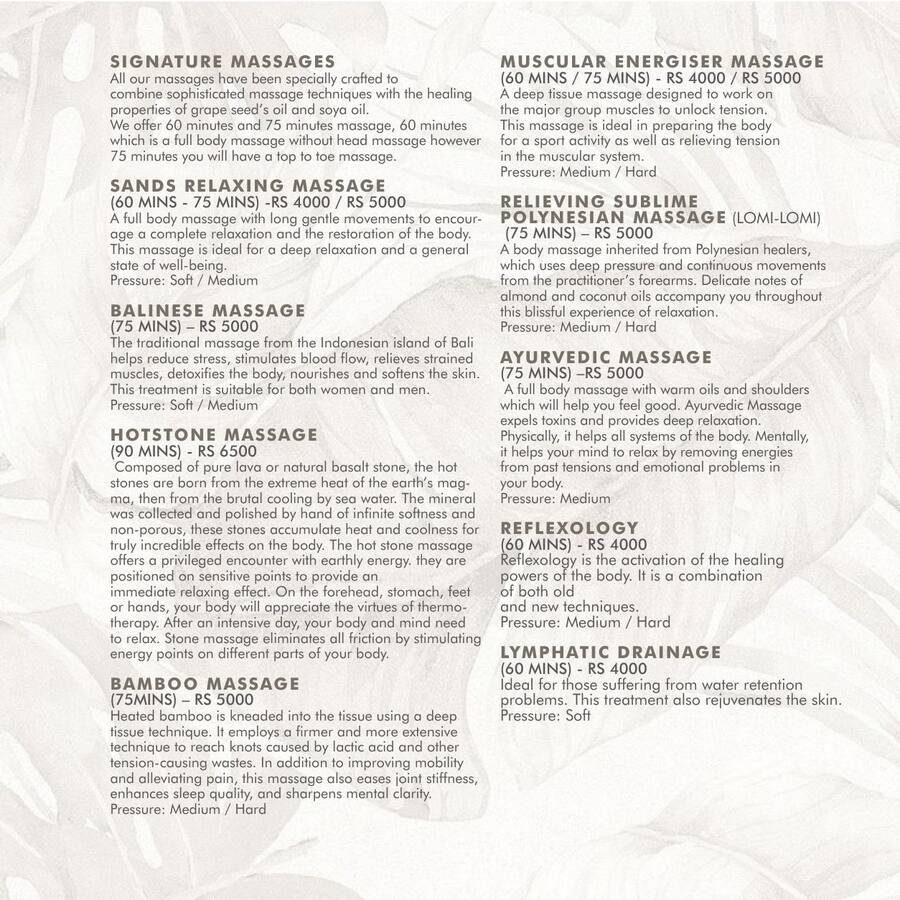 Spa Menu — page 7