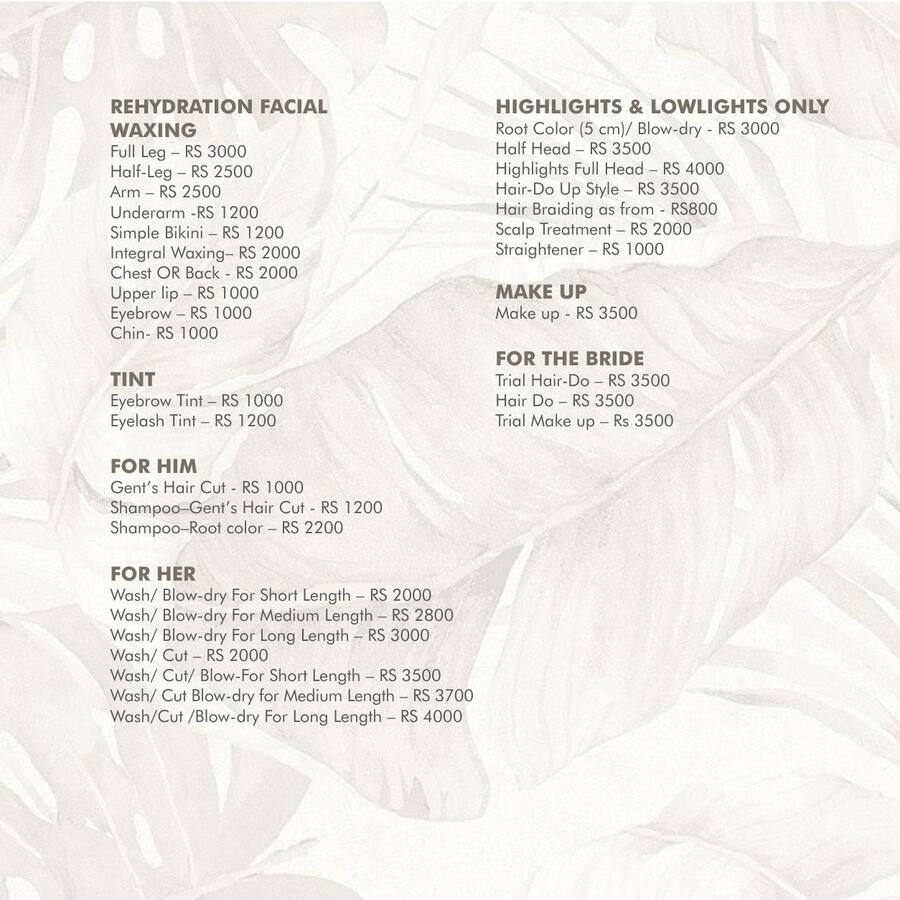 Spa Menu — page 15