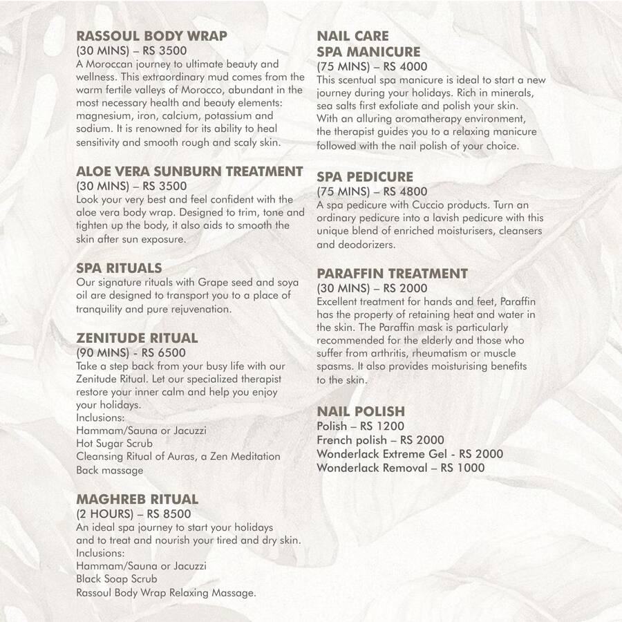 Spa Menu — page 11